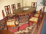 Starožitná jídelna - stůl a 8 židlí